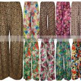 wholesale Women Flared Wide Led Printed Plus Size Parallel palazzo Trousers pants