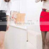 Pleated High-waisted Wrap Short Girl's Pencil Skirt thumbnail-1