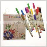 Kearing Brand Fabricate 12pcs/set 2.0mm Nibs Fabric Marker Ingrnious 12 Colors Fabric Permanent T Shirt Marker Pen#FM212 thumbnail-2