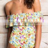 Ladies Fashion Big Ruffle Without Strap One-piece Swimwear thumbnail-2