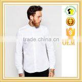 Super Soft Cotton Blank White Shirts With Skull Button thumbnail-1