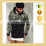 Slim fit hoodie man quality tracksuit top with camo splice