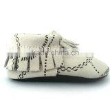 Most Hot Selling Baby Genuine Leather Fringe Moccasins Soft Leather Moccs Baby Booties Toddler Shoes Moccasins thumbnail-2