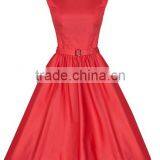 Walson Wholesale Hot New Summer Women Casual Dresses Retro Party Robe Rockabilly 50s Black Vintage Dress thumbnail-3