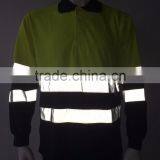 Low Price Two-tone Polyester 3M Reflective Tape Safety Europe ENISO 20471 Security Polo Shirt thumbnail-3