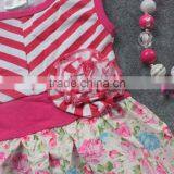 Girls Summer Dress 2-7t Available Baby Kids Hot Pink Flower High Low Dress With Matching Headband and Necklace Set thumbnail-3