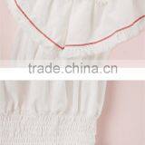 2017 Latest Fashion Design Lotus Leaf Sleeve Sexy Ladies Top Women Blouse for Wholesale thumbnail-4