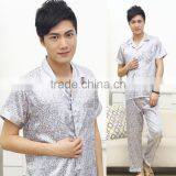 In the Summer of 2017 the New Men Sweater With Short Sleeves Two-piece Silk Pajamas Men Casual Leisurewear Male thumbnail-3