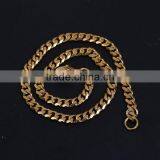 304 Stainless Steel Lobster Clasp Link Curb Chain Bracelets Gold Plated 21cm Long thumbnail-3