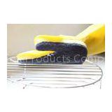 Black Cleaning Latex Gloves and sponge household scouring pad
