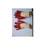 Red Single Dipped Pvc Glove Open Back thumbnail-2