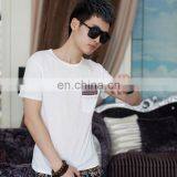 Peijiaxin Latest Design Casual Style O-neck White Plain Cheap Men Fancy Pocket T Shirt thumbnail-4