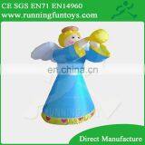 Outdoor Christmas Inflatable Angel Playing Trumpet, Fabric Christmas Angel Ornament thumbnail-1