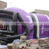 Customized Printed Giant Inflatable Football Helmet Tunnel Tent
