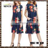 Custom Summer Fashionable Flower Print Dress by Best Manufacturers in China thumbnail-2