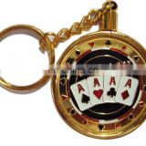 custom metal poker chip keychain