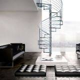 Modern Stainless Steel Glass Spiral Staircase With Stainless Steel Balustrade thumbnail-3