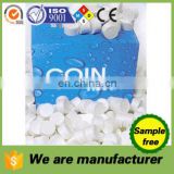 white antimicrobial 100% viscose nonwoven promotional compressed magic coin napkins with OEM&ODM logo