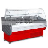 Electric Popular fan coolong Chiller Showcase Food Glass Display Showcase Meat refrigerator