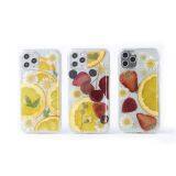 Glitter Phone Cover With Real Fruit Phone Case Epoxy Sticker IMD Phone Case Dried Fruits Mobile Case Mobile Cover thumbnail-3