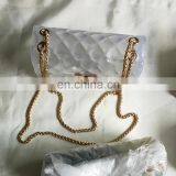 Women Slides Matching Purse and Handbag Ladies Jelly PVC Transparent Handbags Girl Chain Shoulder Bags