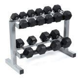 Iron Cast Painted Black Dumbbells thumbnail-3