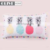 Pineapple Digital Print Pillows Decorative Cushion Covers Pillowcases With Pompom thumbnail-1