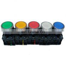 22mm Waterproof Illuminated LED Round Push Button Switch With Neon Light SB5(LA68S XB5) -AW33B5 1NO 1 NC AC DC24V/AC220V thumbnail-3