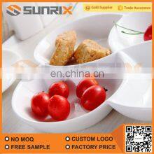 New Arrival Elegant White Color 4 Grids Ceramic Plate for Breakfast thumbnail-4