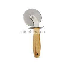 Home Kitchen Accessories 430 Stainless Steel Wooden Handle Pizza Cutter thumbnail-1