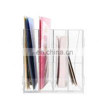 Acrylic Desktop Organizer File Rack 4 Slots Magazines Books Documents Storage Display Holder thumbnail-3
