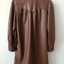 Spring/Autumn Women's Eco Leather Fashion Shirt thumbnail-2