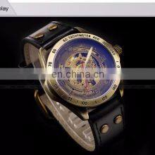 SHENHUA 9581 Original Men Mechanical Branded Wrist Watch Simple Analog Leather Watch Men thumbnail-4