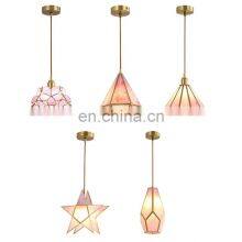 New Arrival Modern Minimalist Pendant Light Aisle Balcony Ceiling Light Brass And Glass Bedside Small Chandelier thumbnail-2