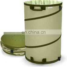 30 Gallon Canvas Garden Waste Bag Bucket Pop-up Reusable Yard Leaf Bag Holder- Trash Bag Heavy Duty Hardened Bottom thumbnail-1