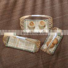 Mini Bamboo Weaving Storage Basket Bamboo Platter Tray For Decor Table thumbnail-1