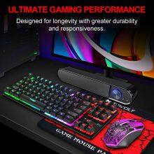 Luminescent TF260 Keyboard Mouse Set 87 Key Gaming Keyboard Mouse Mouse Pad Three-piece Set thumbnail-3