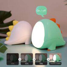 3 Brightness Levels 2 Portable Color Changing Cute Lamp Silicone Baby Rechargeable Dinosaur Led Night Light Kids/Children/Girls thumbnail-4