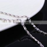 New Arrivals Funky Flat Wristed Chain Rhodium Plated Fashion Necklace Jewellery thumbnail-3