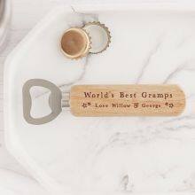 Wooden Crafts Wooden Beer Bottle Opener With Customizable Text