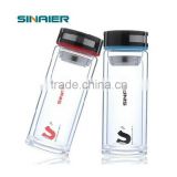 double wall Glass tea infuser tumbler with filter