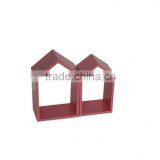 House Shape Wooden Cube Display Mini Wall Shelf thumbnail-3