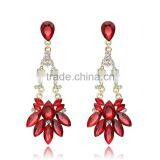 2016 New Vintage Style Dangling Chandelier Red Crystal Earrings Fashion Instyle thumbnail-6