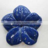Lapis Lazuli Flower Pendant for Necklace Gemstone Carving thumbnail-3
