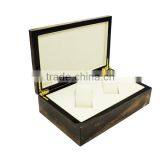 Wholesale Factory Supply Custom Design Wooden Watch Storage Box With Gold Button thumbnail-3