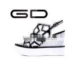 Fast Delivery Beach Sandals Grids Comfortable Female Wedge Summer