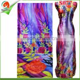 S077 New Silk Fabric Floral Printed Satin Fabric Top Selling Cheap Satin Fabric