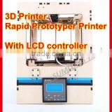 3d rapid prototyping printer with LCD screen controller personal desktop printer model/art works 3 dimension printer