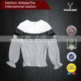 Hit Color Lace Cuff Designs Adies Office Wear