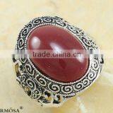 New Vintage Cameo Kingly Red Agate 925 Sterling Silver MENS Ring Size 9 N71 Free Shipping thumbnail-1